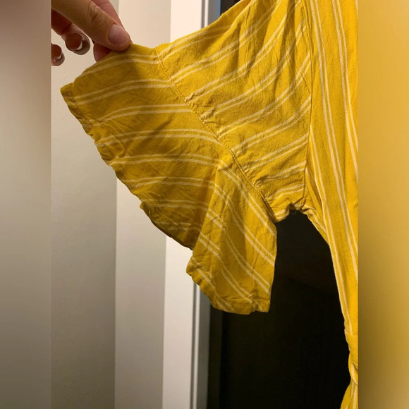 Blue Rain Yellow Stripped Dress - Picture 3 of 10